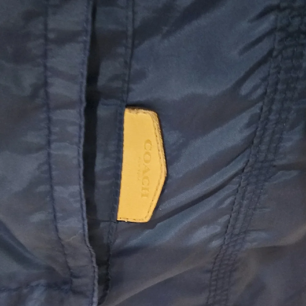 Coach Womens Navy Nylon Lightweight  Jacket Size Small